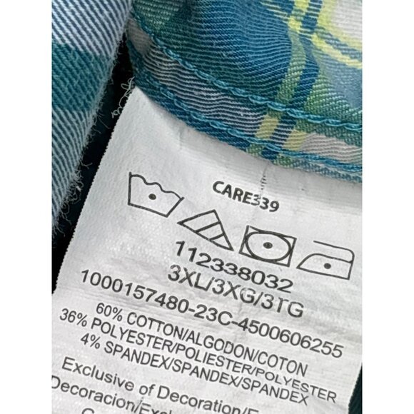 Wrangler ATG Mens Plaid Short Sleeve Shirt Size 3XL Regular Fit All Terrain Gear - Picture 5 of 6